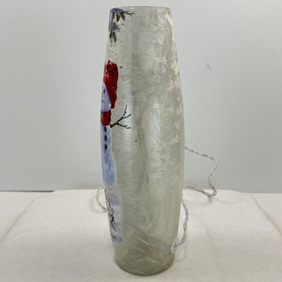 Trimmerry Winter Friends Lighted Vase 11.75" Snowman Dona Gelsinger Cardinals - Picture 7 of 14